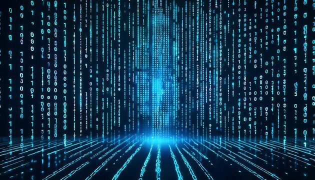 digital code pattern matrix binary malware code algorithmic big data background