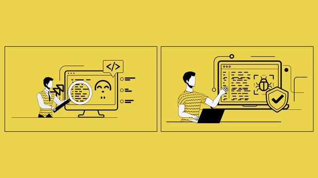 Software Testing and Quality Assurance Motion Graphics Set