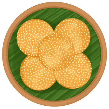 sesame ball onde onde traditional indonesian food
