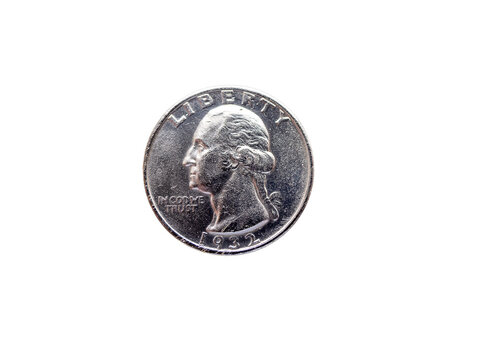 1932 Frankin US silver 25 cents quarter inaugral year key date