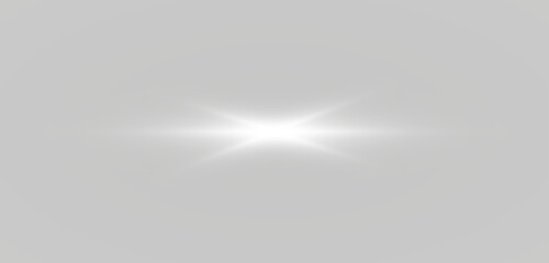 Obraz premium A soft white neon light line glows across a dark background. Gentle shimmer creates a clean futuristic accent. Perfect for UI overlays and highlights.