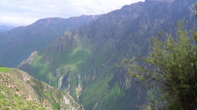 Spectacular landscapes inside the Colca Canyon near Arequipa, Peru