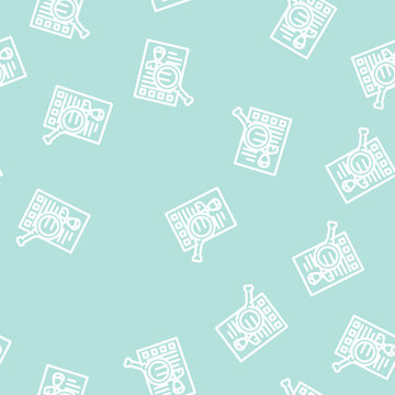 researching client line seamless pattern researching client thin line illustration