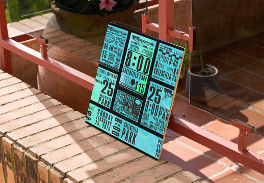 Mockup template of vinyl Jacket