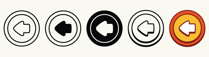 Left Arrow Icon Set © Isuri