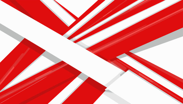 Abstract geometric background with intersecting red and white stripes creating a dynamic and modern visual pattern.