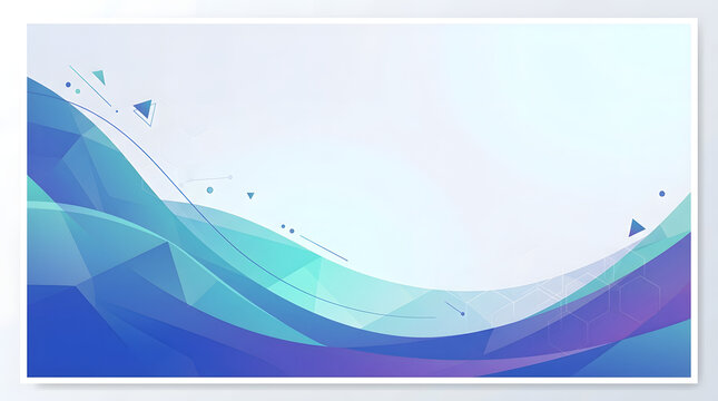Abstract geometric blue waves background design with dynamic gradient curves for modern presentation and digital template layouts