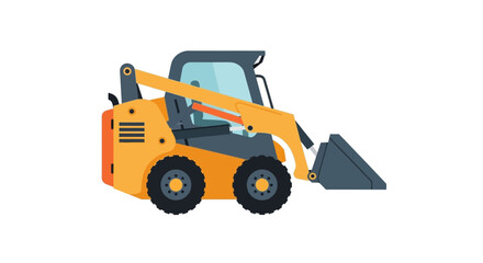 Fototapeta premium yellow skid steer loader