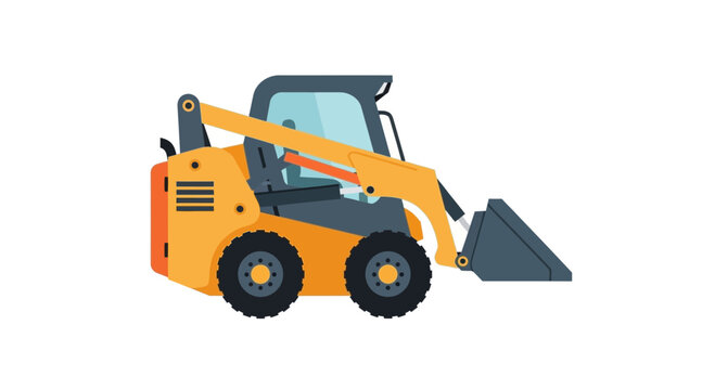yellow skid steer loader