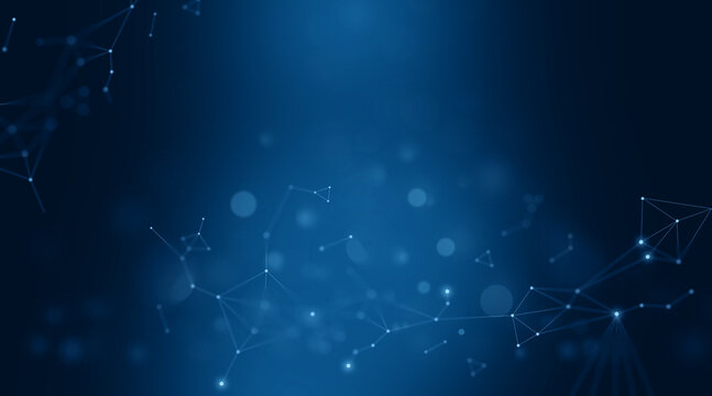 Abstract Plexus Network Background with Geometric Connections and Digital Technology Lines