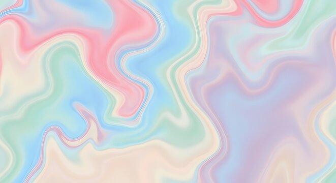 Colorful abstract psychedelic liquid marble background with vibrant pastel pink, blue, green, and purple hues.