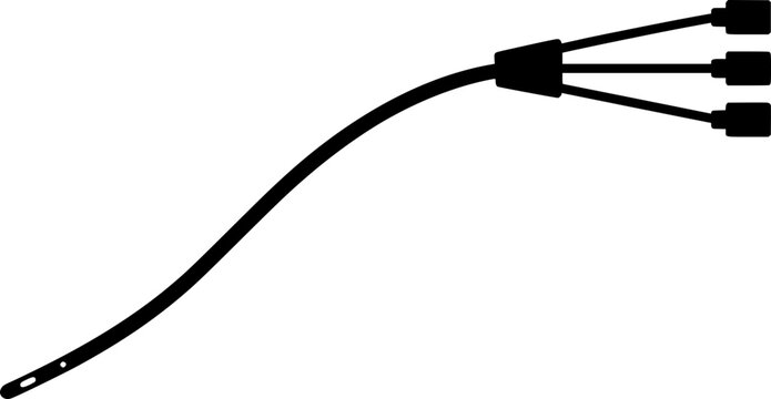 中心静脈CVカテーテルのベクターピクトグラムイラスト Central Venous Catheter vector icon