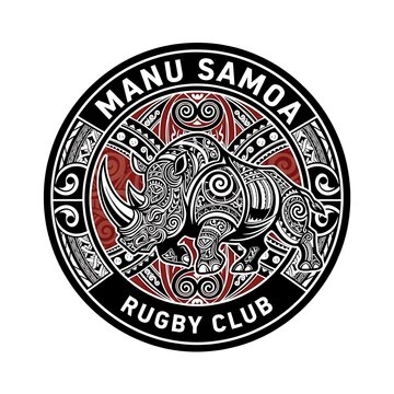 Manu Samoa Rugby Club crest emblem.