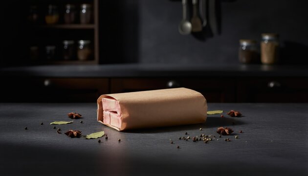 Marrow bones on dark slate background