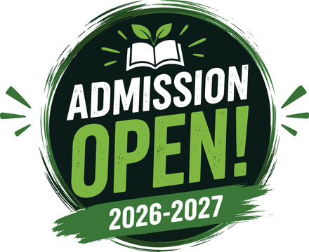 Admission open 2026-2027 badge with book icon and Back to School 2026, School Admission, Back to School, Back to School logo, Back to School Advertisement Template, School Admission Flyers