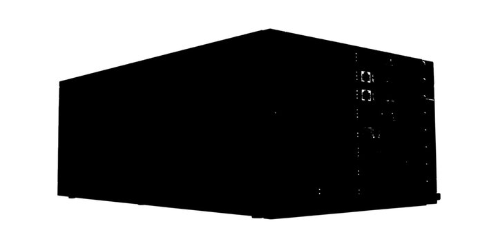 Black server rack unit vector art