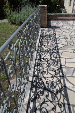sculpted rail in le croisic in france 