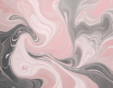 marble texture in light pink and grey ink marbling paper background elegant luxury backdrop liquid paint swirled patterns japanese suminagashi or turkish ebru technique hd format