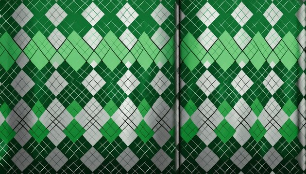 wizard school green and silver house patterns preppy argyle stripes checks tartan plaid and harlequin repeating pattern tile swatches incl