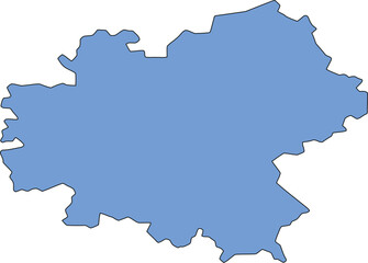 Obraz premium Outline map of Poland administrative division 