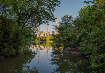 Fototapeta premium Central Park summer, early morning
