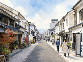 Fototapeta premium 日本の街並み generative by AI