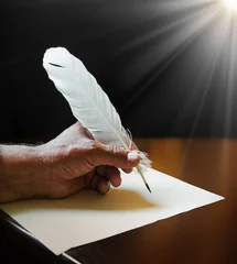 Old hand write letter on the table © Marina