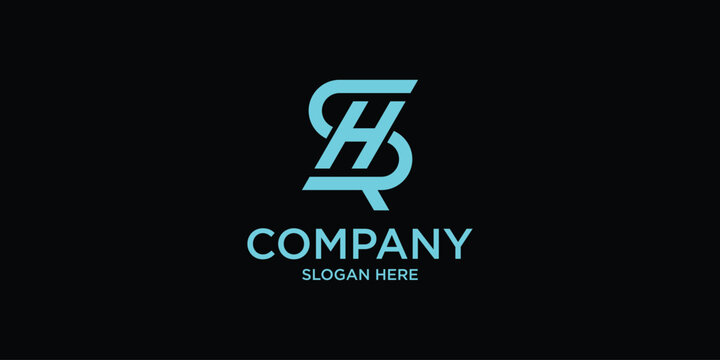 Creative SHR logo with a modern concept, vector.