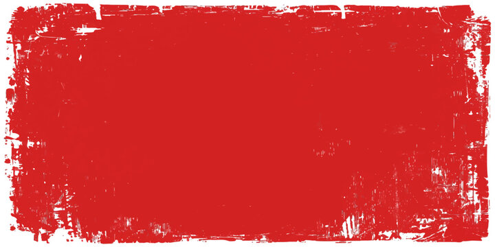 Red grunge Christmas winter holiday frame banner with snowflakes paint splatter festive vector illustration background design.