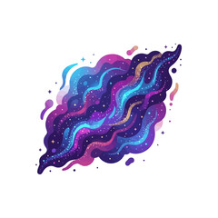 A vibrant illustration of a swirling cosmic nebula in space © Anil