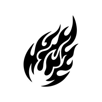 Diagonal fireball meteor burning flame black silhouette vector