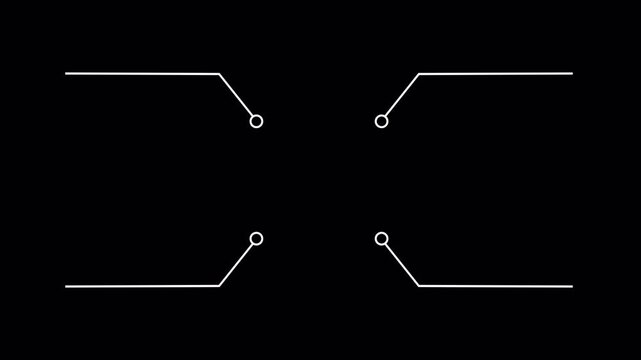 Line Connection Callout Frame Corner Animation White Alpha Background