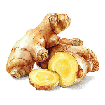 Watercolor clipart of Ginger, isolated on white background