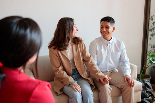 Young couple in a family planning consultation