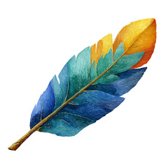 Parrots Feather, watercolor clipart isolated on white background © John