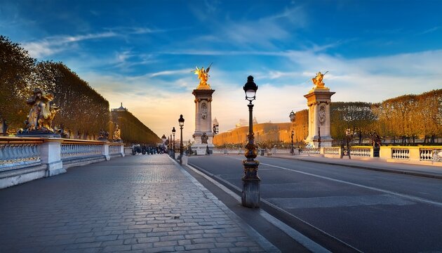 les invalides and pont alexandre iii in paris france
