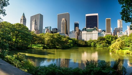 Fototapeta premium central park panorama in summer new york city usa