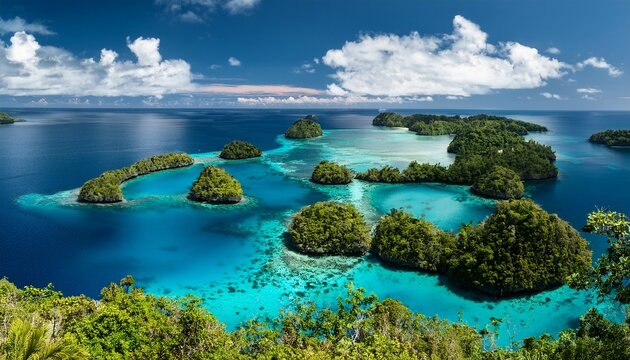 rock islands of palau koror micronesia