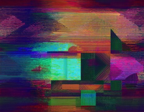 test screen glitch texture