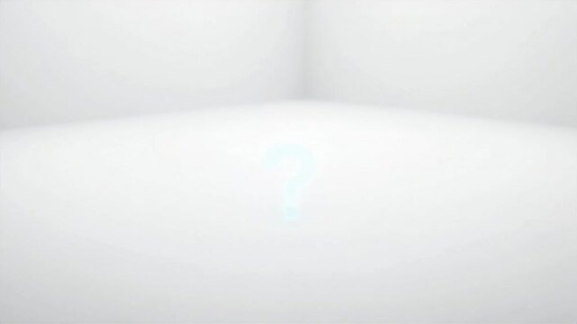 Labyrinth maze with glowing question mark and standing human silhouette animation video for abstract business strategy and problem solving