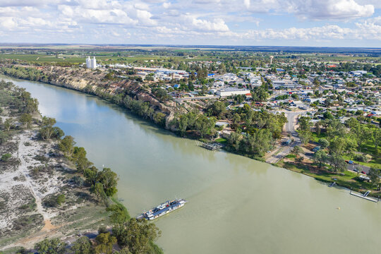 A ferry crossing the Murray River. Waikerie. South Australia.
