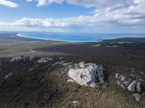 Rocky outcrop at Cheynes Beach. Western Australia.
