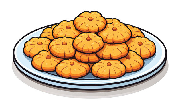 A plate of pumpkin cookies.