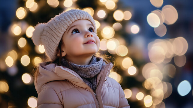 Ai child, winter, baby, hat, christmas, kid