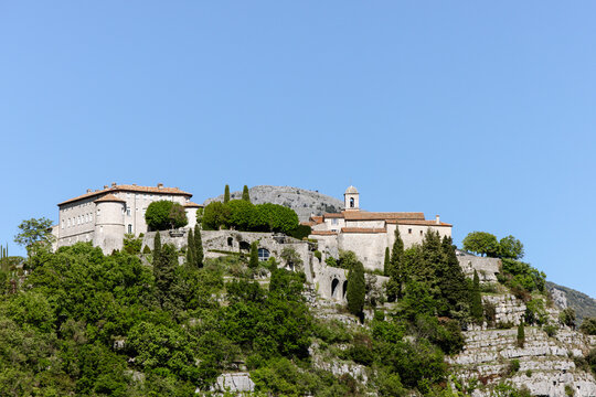 Medieval Hilltop Village Perched on Rocky Cliffs