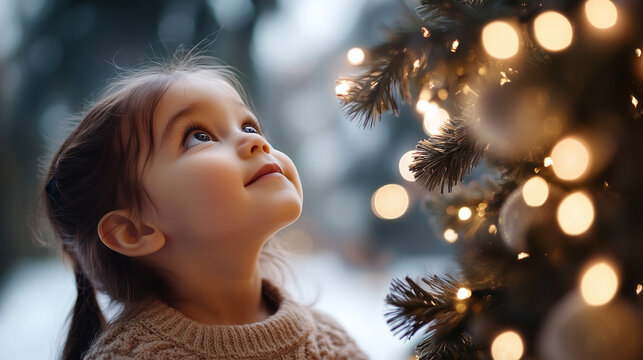 Ai child, winter, baby, hat, christmas, kid