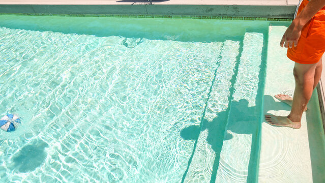 Two Teenagers in the Pool