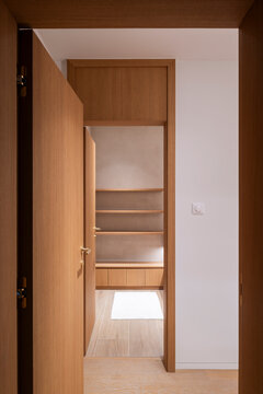 doorway and shelves