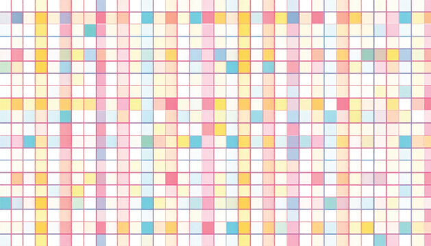 Colorful Geometric Grid Pattern Design.
