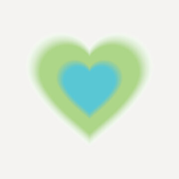 Vibrant layered heart design vector